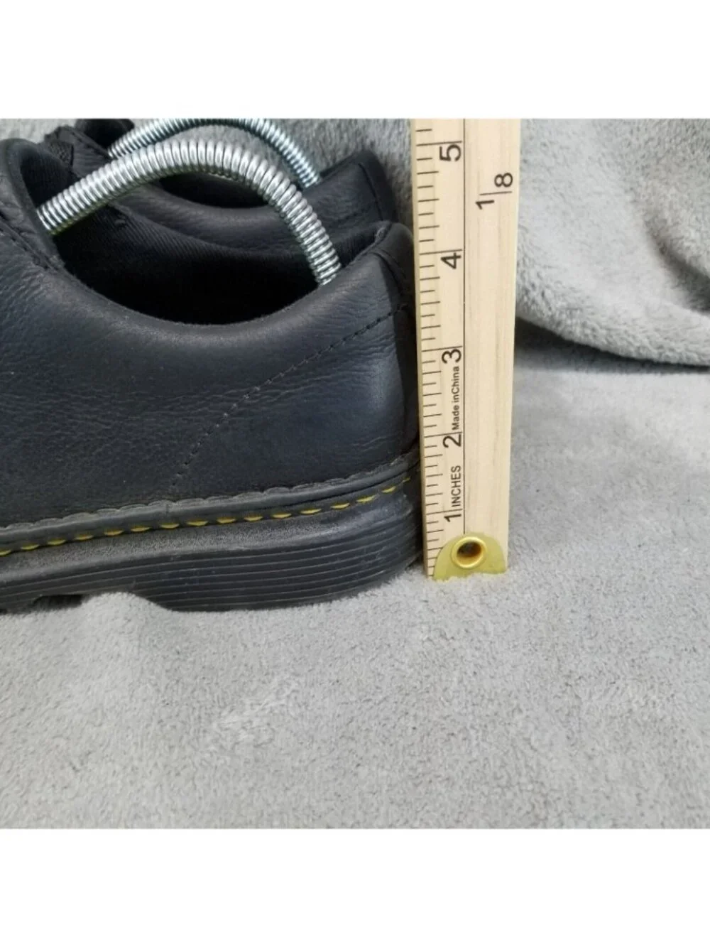 Dr. Martens Shoes Mens Size 8 Black Leather Hazeldon Soft Wair Derby *Read*